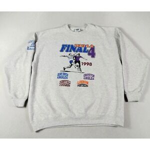 Vintage Lee NHIAA Final 4 1998 Soccer Sweatshirt Mens XL Gray Made in USA 90s